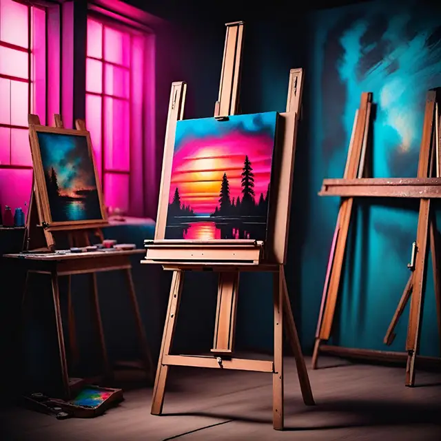 A series of paintings; compelling visual content is vital for engaging users 